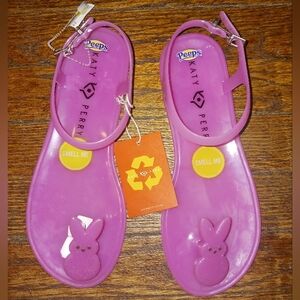 Katy Perry PEEPS Pink Bunny Geli Jelly Sandals, Sz 7 NEW